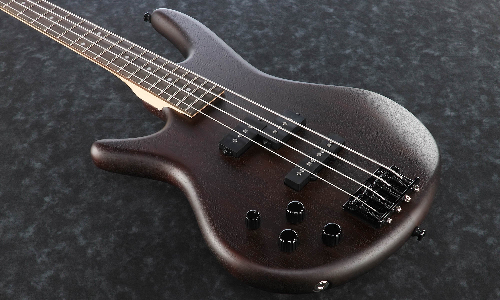 Ibanez GSR200BL SR Gio Bass Guitar, Left Handed - Walnut Flat w/ Gig Bag