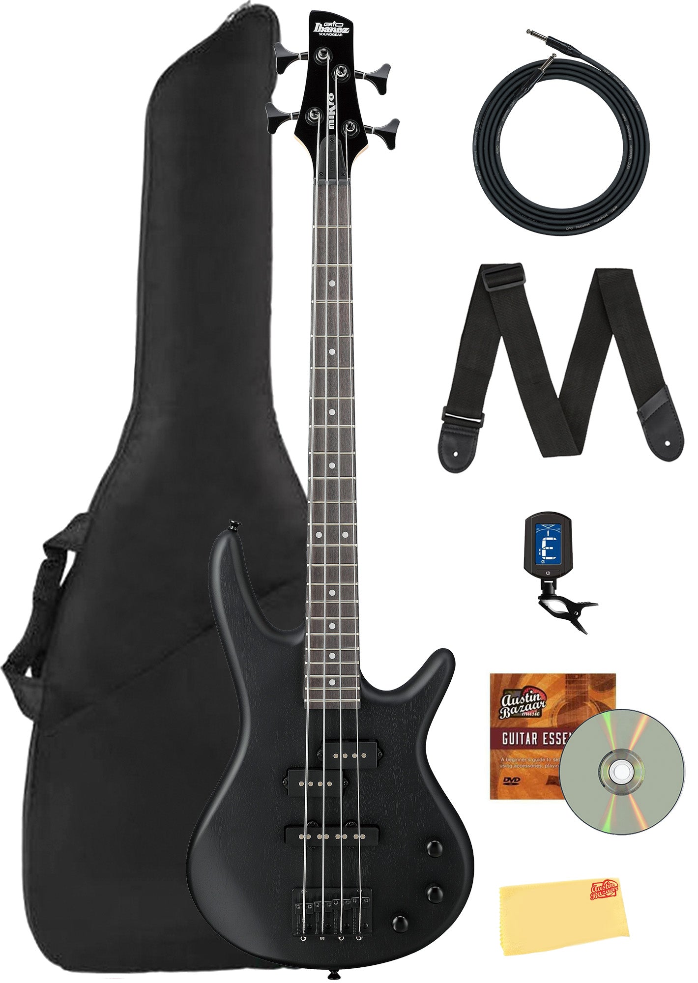 Ibanez GSRM20B SR Gio miKro Short-Scale Bass Guitar - Weathered Black w/ Gig Bag