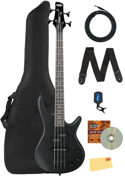 Ibanez GSRM20B SR Gio miKro Short-Scale Bass Guitar - Weathered Black w/ Gig Bag