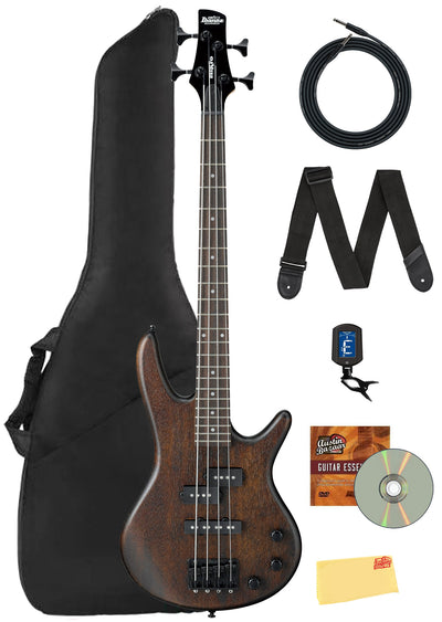 Ibanez GSRM20B SR Gio miKro Short-Scale Bass Guitar - Walnut Flat w/ Gig Bag