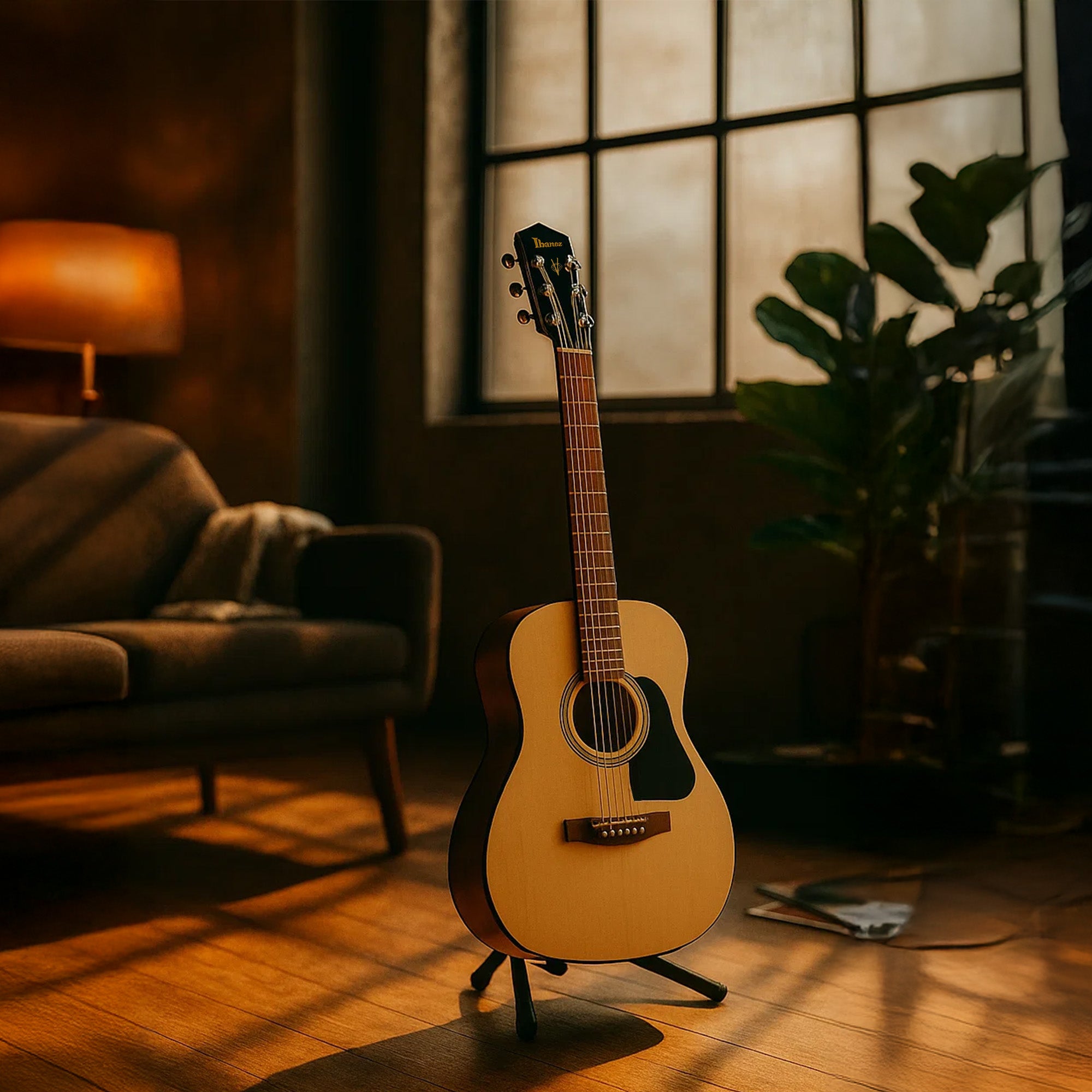 Ibanez IJV30 JamPack 3/4-Size Mini Dreadnought Acoustic Guitar Pack - Open Pore Natural w/ Gig Bag