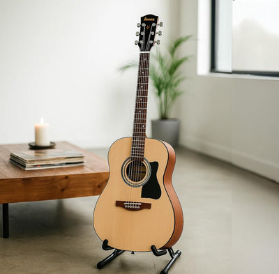 Ibanez IJVC50 JamPack Grand Concert Acoustic Guitar Pack - Open Pore Natural w/ Gig Bag