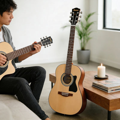 Ibanez IJVC50 JamPack Grand Concert Acoustic Guitar Pack - Open Pore Natural w/ Gig Bag