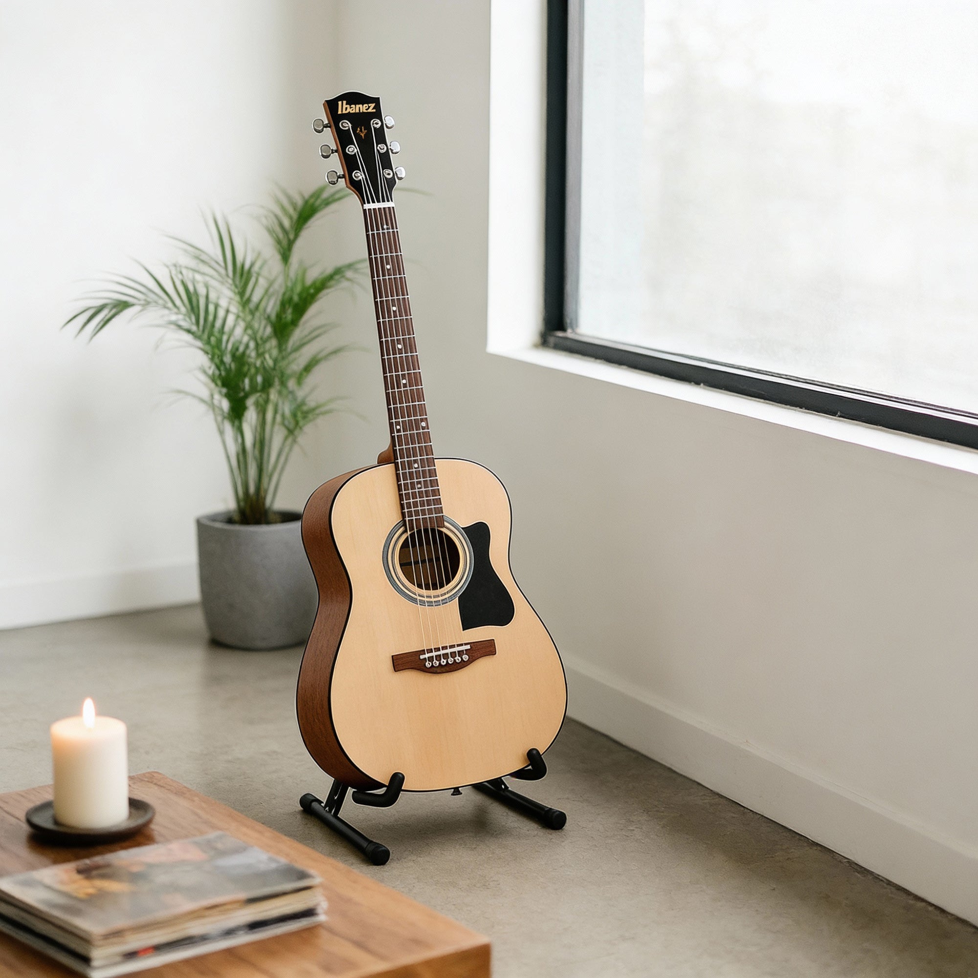 Ibanez IJVC50 JamPack Grand Concert Acoustic Guitar Pack - Open Pore Natural w/ Gig Bag