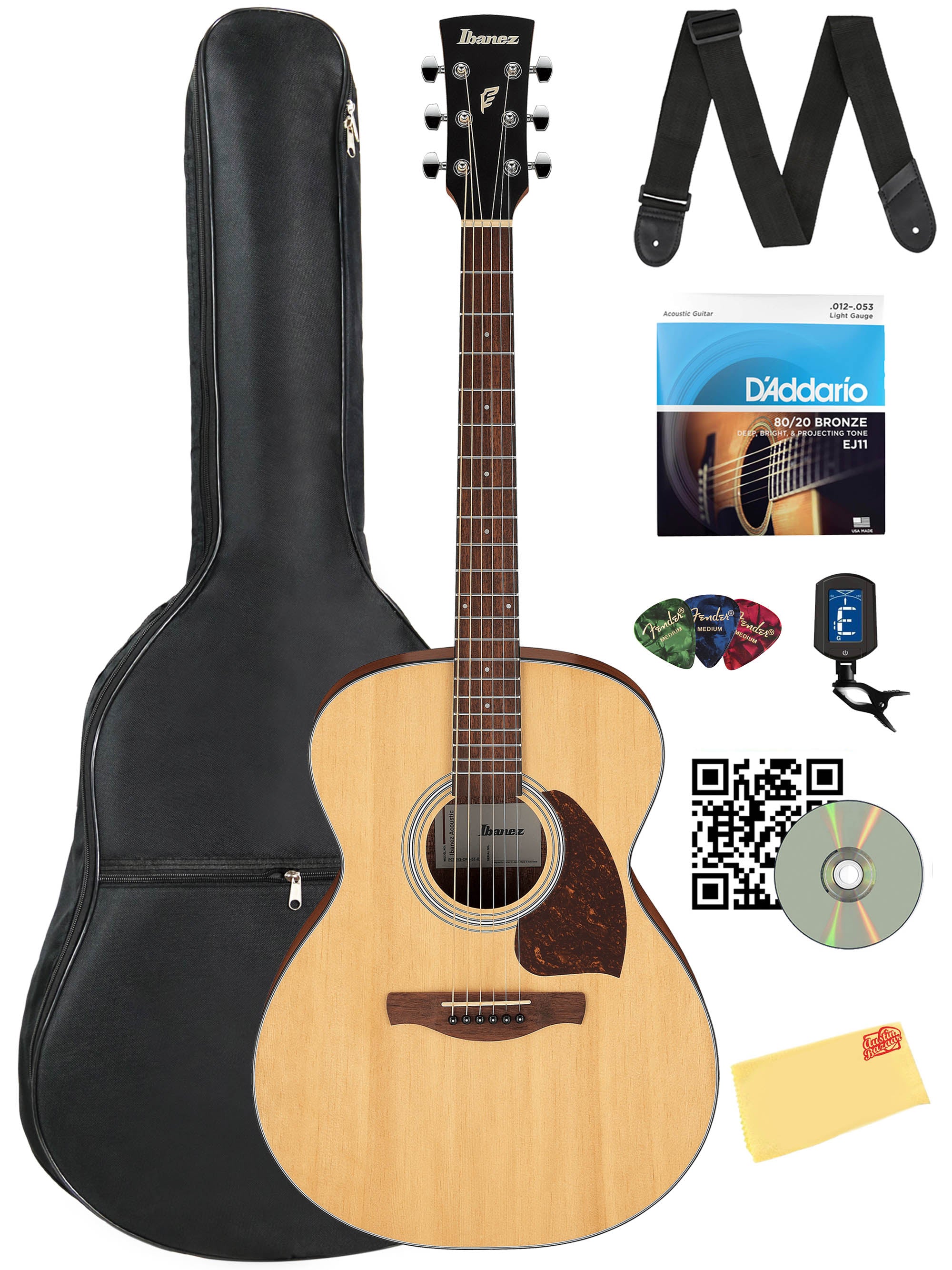 Ibanez PC50 PF Performance Grand Concert Acoustic Guitar - Open Pore Natural w/ Gig Bag