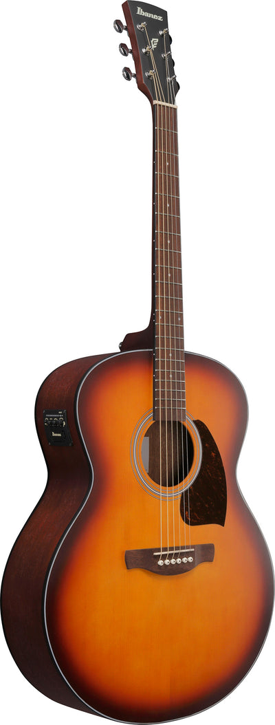 Ibanez PJ50E PF Performance Jumbo Acoustic-Electric Guitar - Open Pore Vintage Amber Sunburst