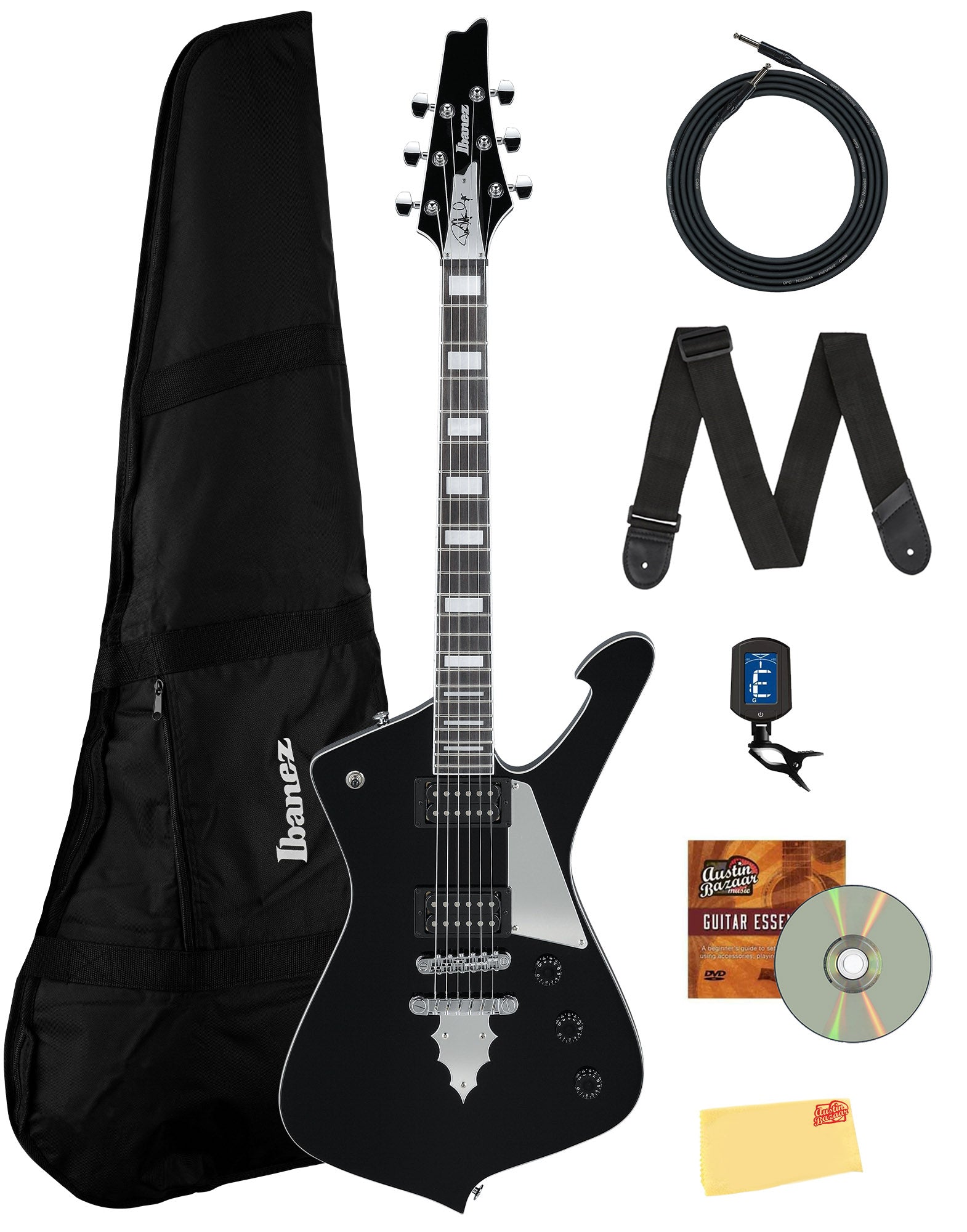Ibanez PS60 Paul Stanley Electric Guitar - Black w/ Gig Bag
