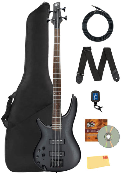 Ibanez SR300EBL SR Standard Bass Guitar, Left Handed - Weathered Black w/ Gig Bag
