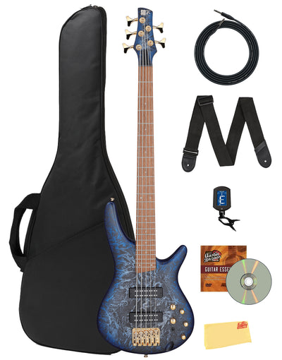Ibanez SR305EDX SR Standard 5-String Electric Bass - Cosmic Blue Frozen Matte w/ Gig Bag