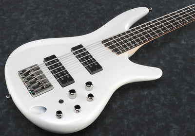 Ibanez SR305E SR Standard 5-String Bass Guitar - Pearl White w/ Gig Bag