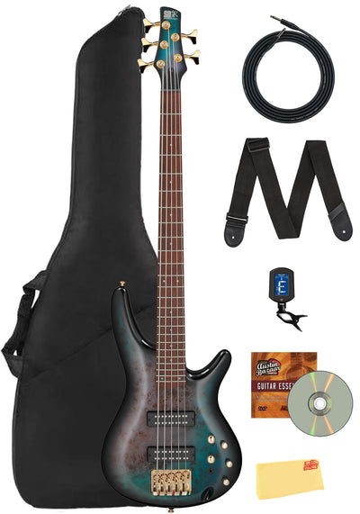 Ibanez SR405EPBDX SR Standard 5-String Bass Guitar - Tropical Seafloor Burst w/ Gig Bag
