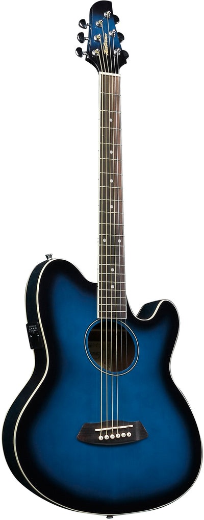 Ibanez TCY10E Talman Acoustic-Electric Guitar - Transparent Blue Sunburst w/ Case