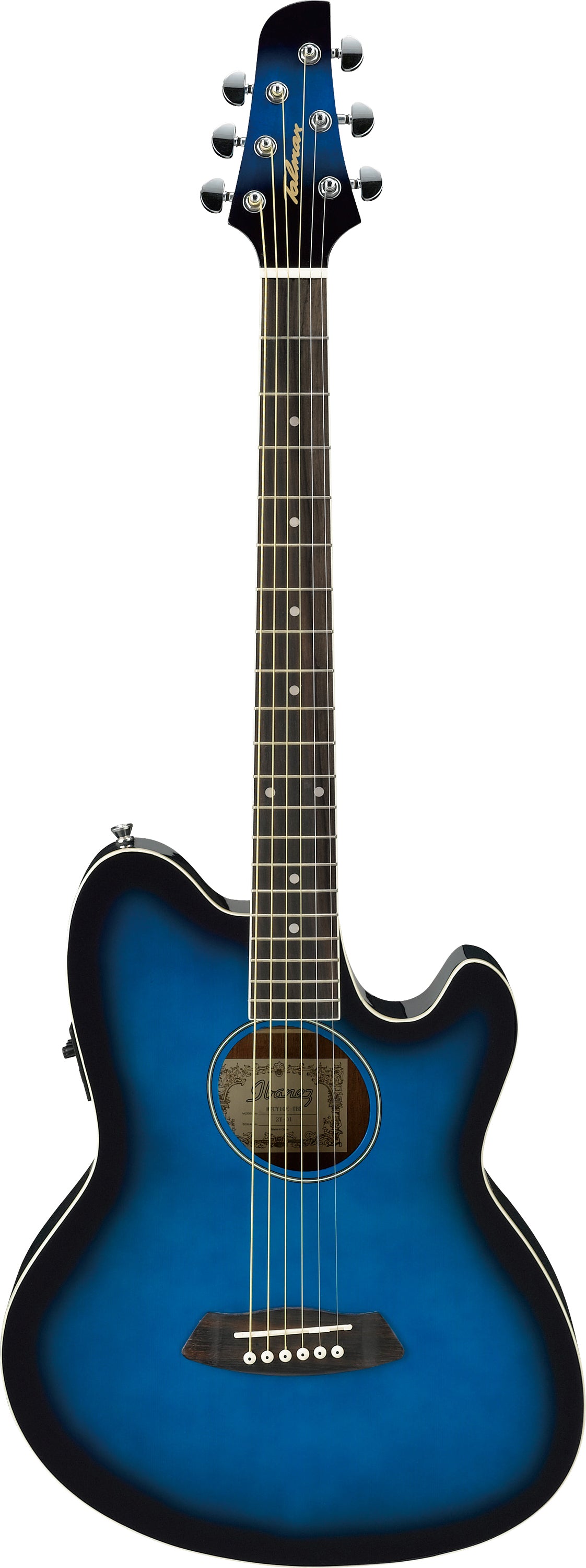 Ibanez TCY10E Talman Acoustic-Electric Guitar - Transparent Blue Sunburst w/ Gig Bag