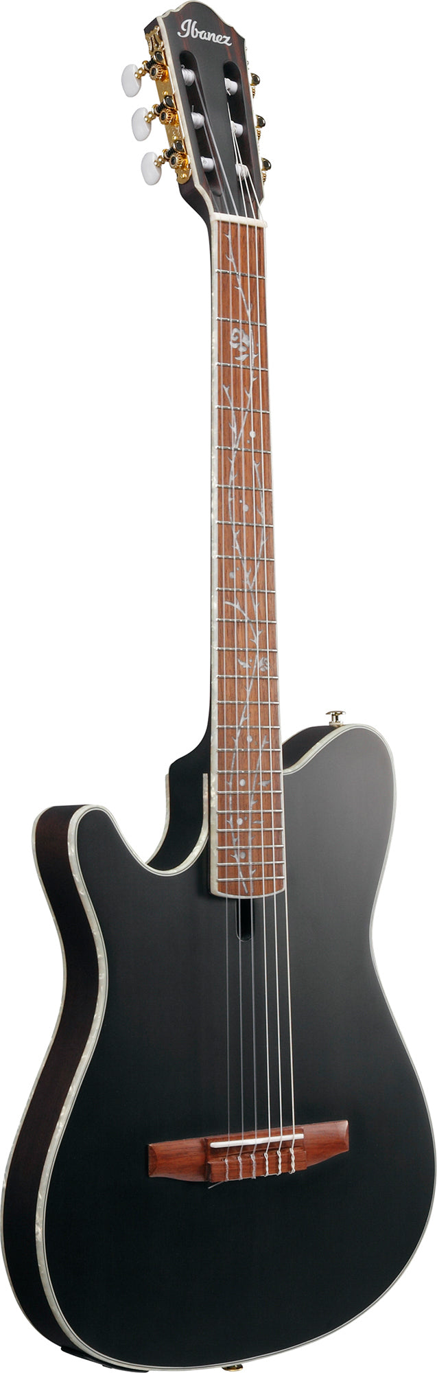 Ibanez TOD10NL Tim Henson Signature Left-Handed Nylon Acoustic-Electric Guitar - Transparent Black Flat