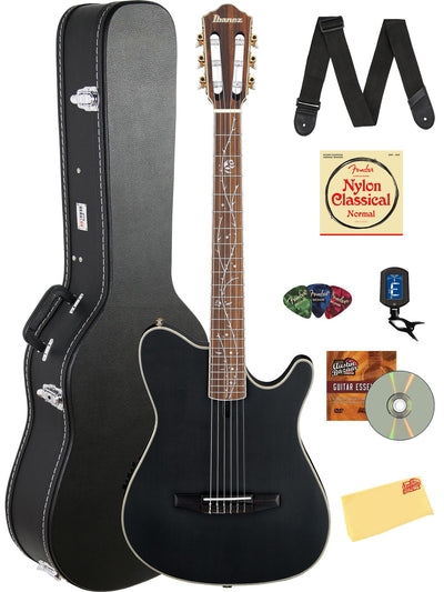 Ibanez TOD10N Tim Henson Nylon Acoustic-Electric Guitar - Transparent Black Flat w/ Case