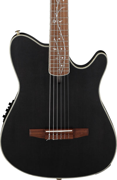 Ibanez TOD10N Tim Henson Nylon Acoustic-Electric Guitar - Transparent Black Flat w/ Gig Bag