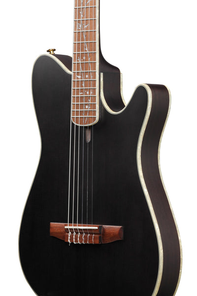 Ibanez TOD10N Tim Henson Nylon Acoustic-Electric Guitar - Transparent Black Flat w/ Gig Bag