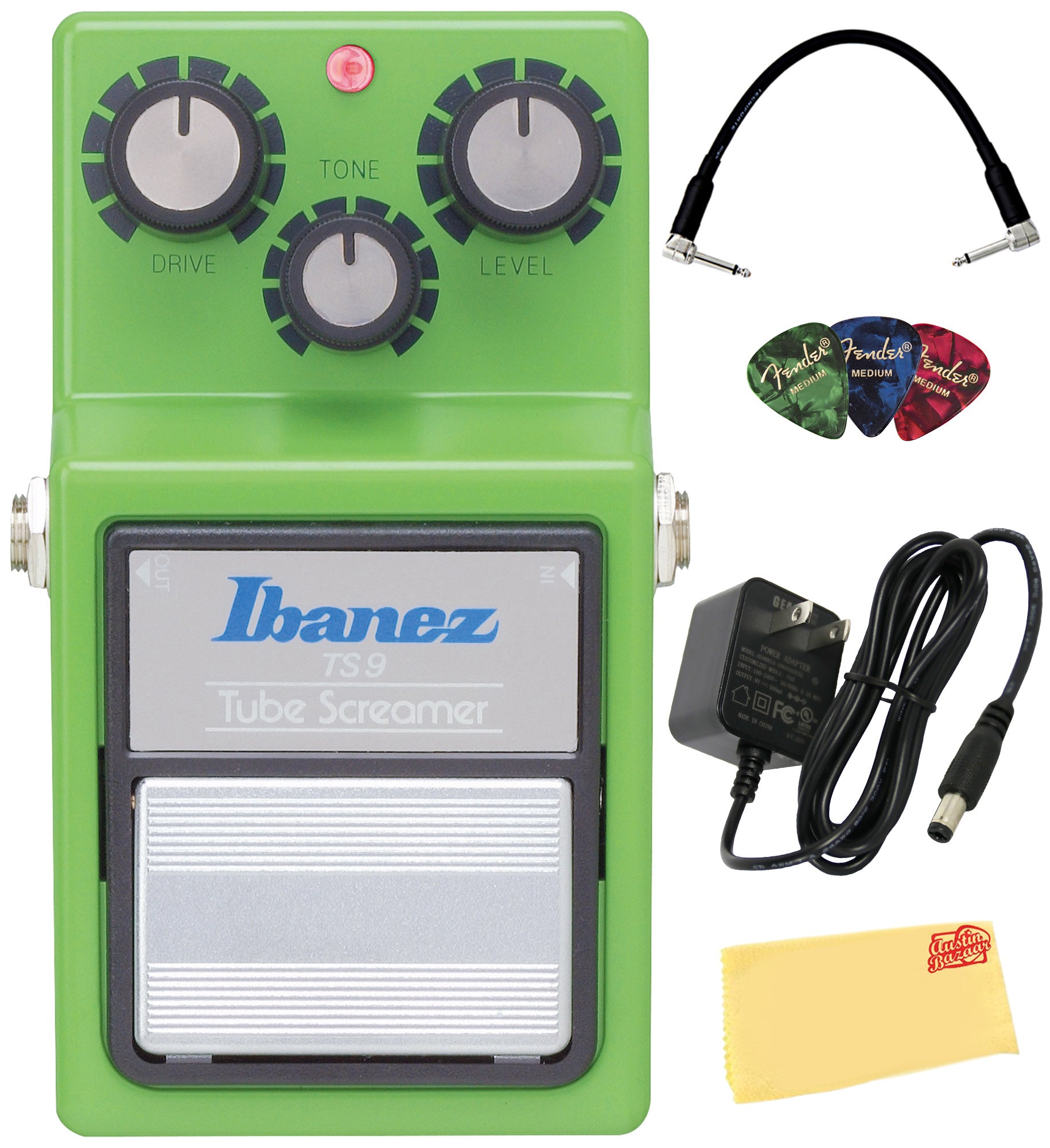 Ibanez TS9 Tube Screamer Overdrive Pedal w/ Power Supply