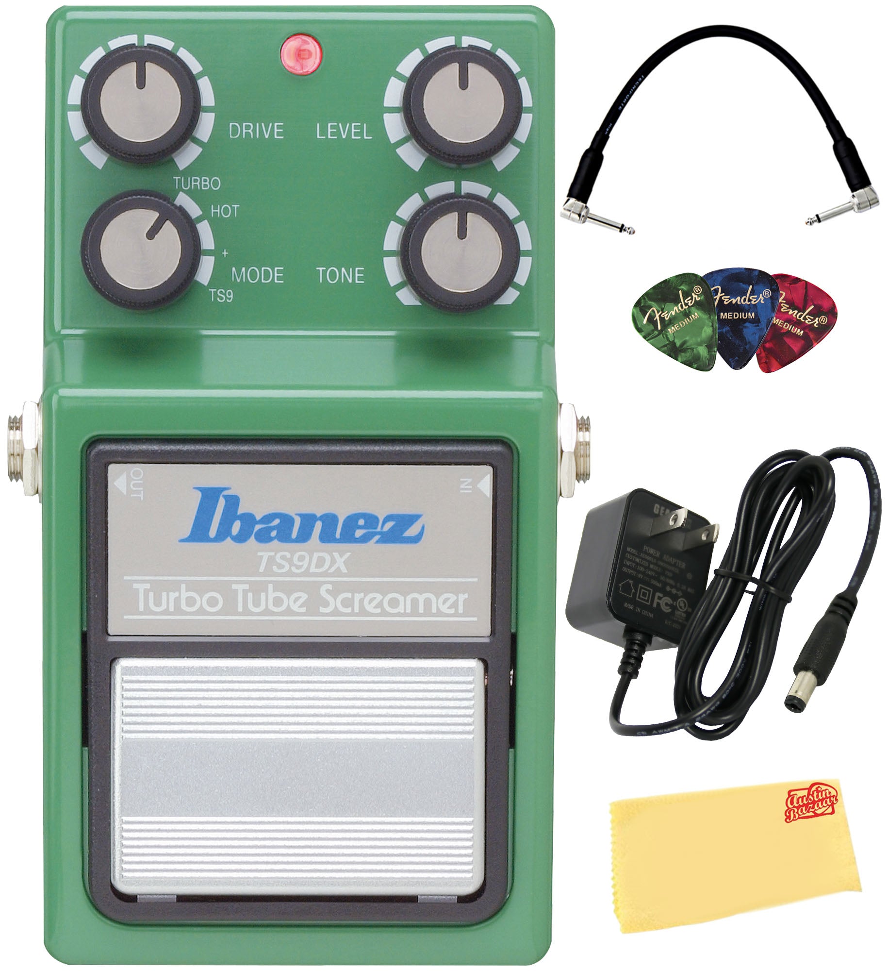 Ibanez TS9DX Turbo Tube Screamer Overdrive w/ Power Supply