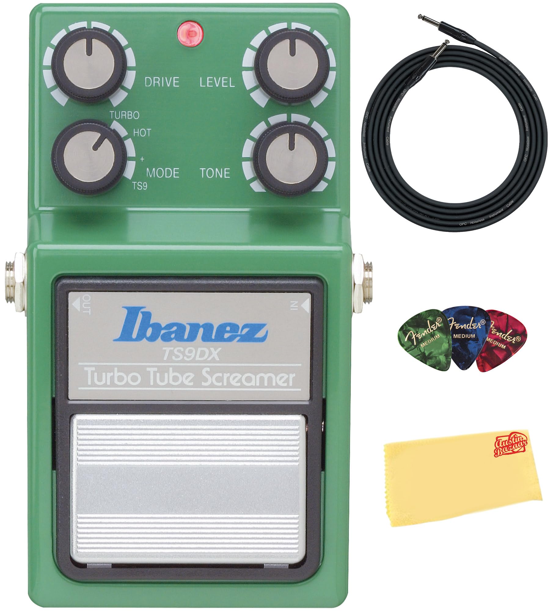 Ibanez TS9DX Turbo Tube Screamer Overdrive w/ Patch Cable