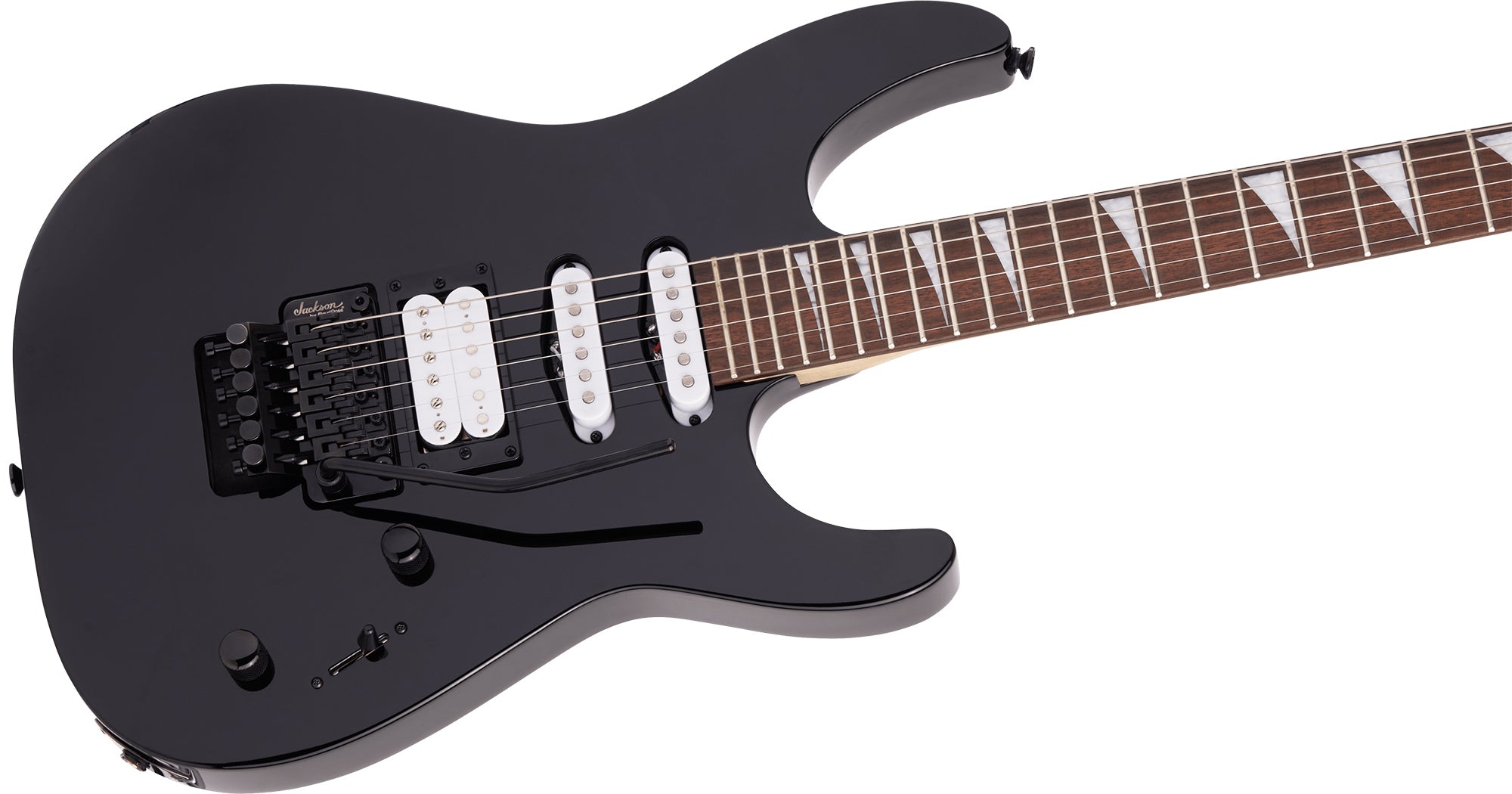 Jackson X Series Dinky DK3XR HSS Electric Guitar - Gloss Black w/ Instrument Cable