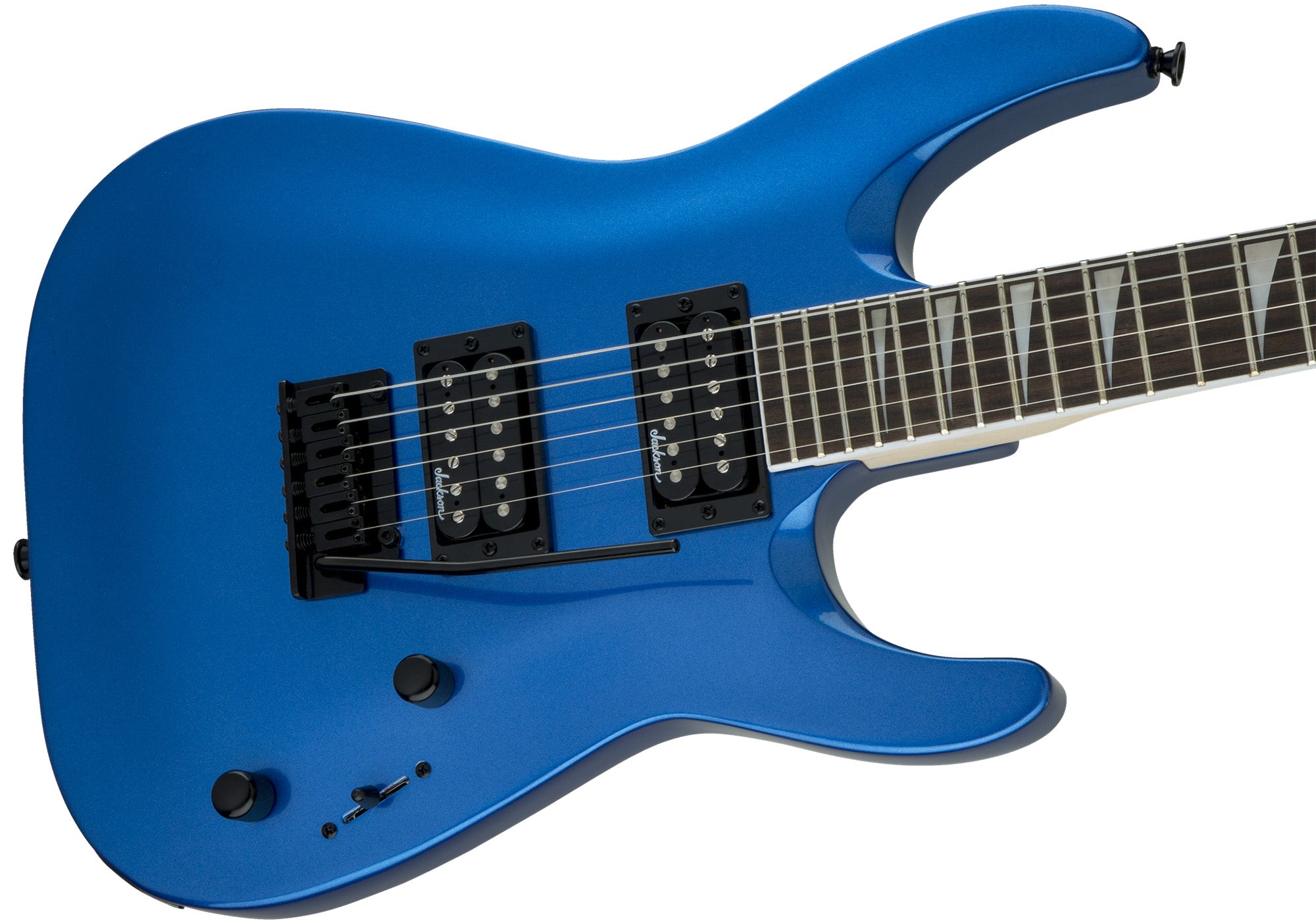 Jackson JS Series Dinky Arch Top JS22 DKA Electric Guitar - Metallic Blue w/ Instrument Cable