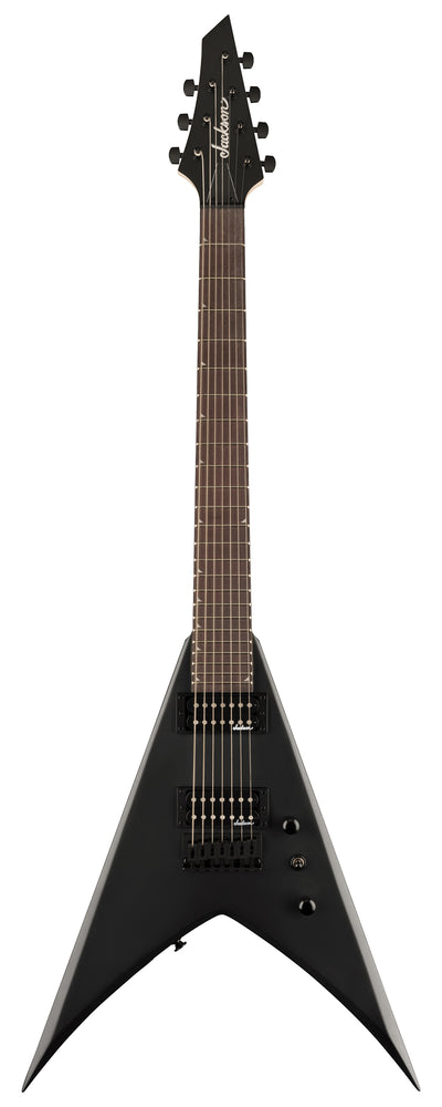 Jackson King V JS22-7 KV HT 7-String Electric Guitar - Satin Black w/ Instrument Cable