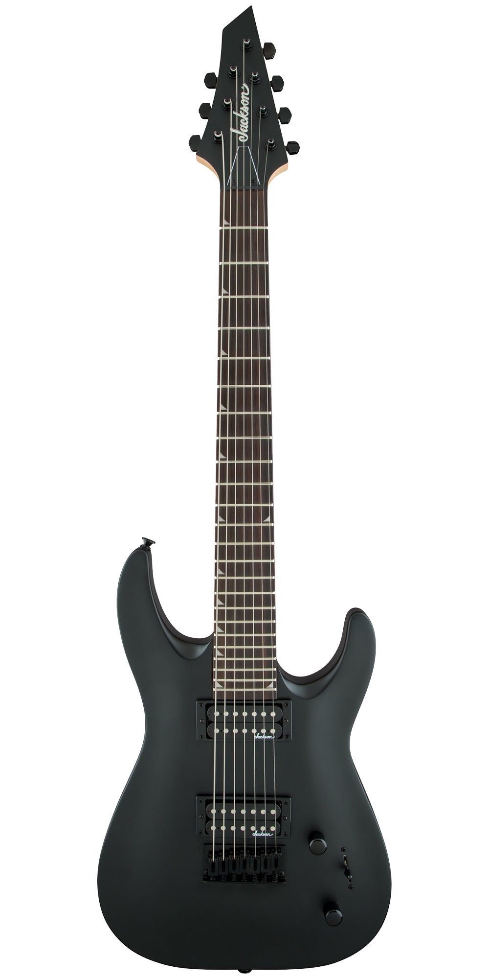 Jackson JS Series Dinky Arch Top JS22-7 DKA HT Electric Guitar - Satin Black w/ Instrument Cable