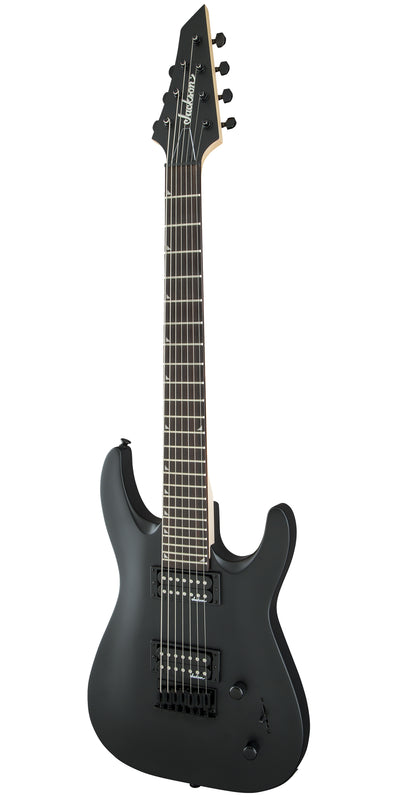 Jackson JS Series Dinky Arch Top JS22-7 DKA HT Electric Guitar - Satin Black w/ Instrument Cable
