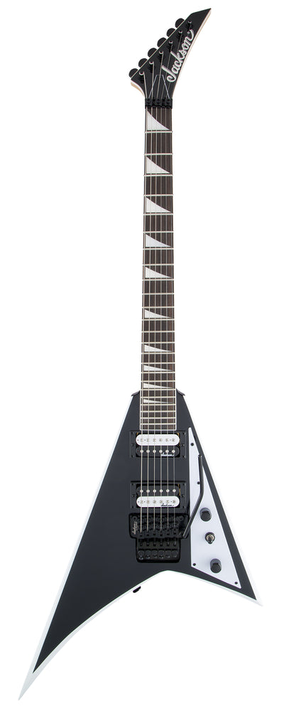 Jackson JS Series JS32 Rhoads Electric Guitar - Black with White Bevels w/ Instrument Cable