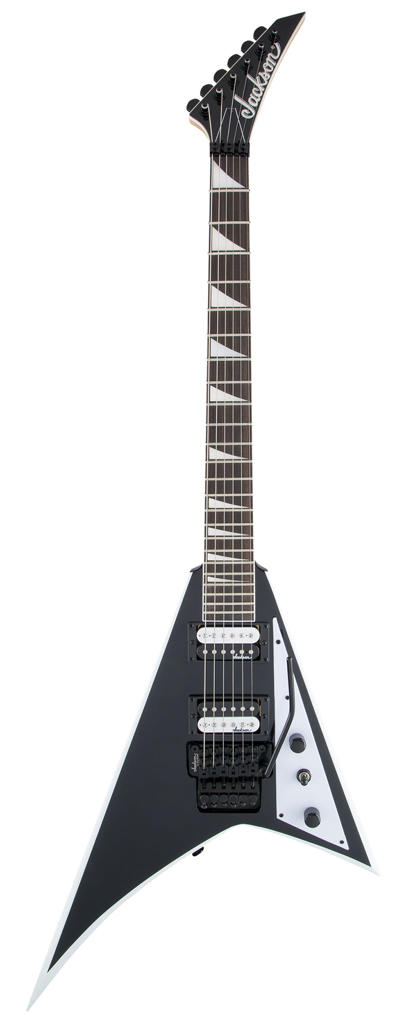Jackson JS Series JS32 Rhoads Electric Guitar - Black with White Bevels w/ Instrument Cable