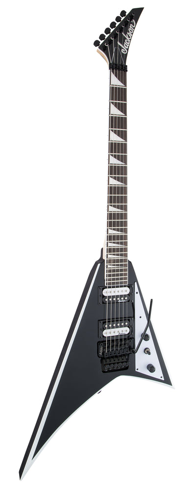 Jackson JS Series JS32 Rhoads Electric Guitar - Black with White Bevels w/ Instrument Cable