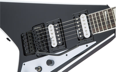 Jackson JS Series JS32 Rhoads Electric Guitar - Black with White Bevels w/ Instrument Cable