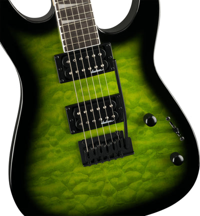Jackson Dinky JS20 DKQ 2PT Electric Guitar - Transparent Green w/ Instrument Cable