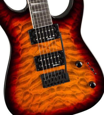 Jackson Dinky JS20 DKQ 2PT Electric Guitar - Transparent Tobacco Burst