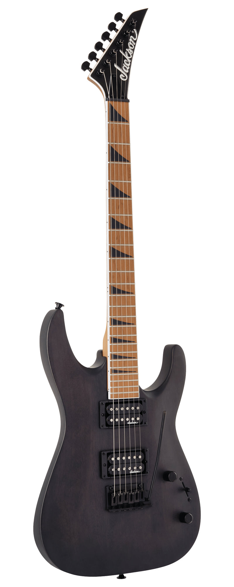 Jackson JS Series Dinky Arch Top JS24 DKAM Electric Guitar - Black Stain w/ Instrument Cable