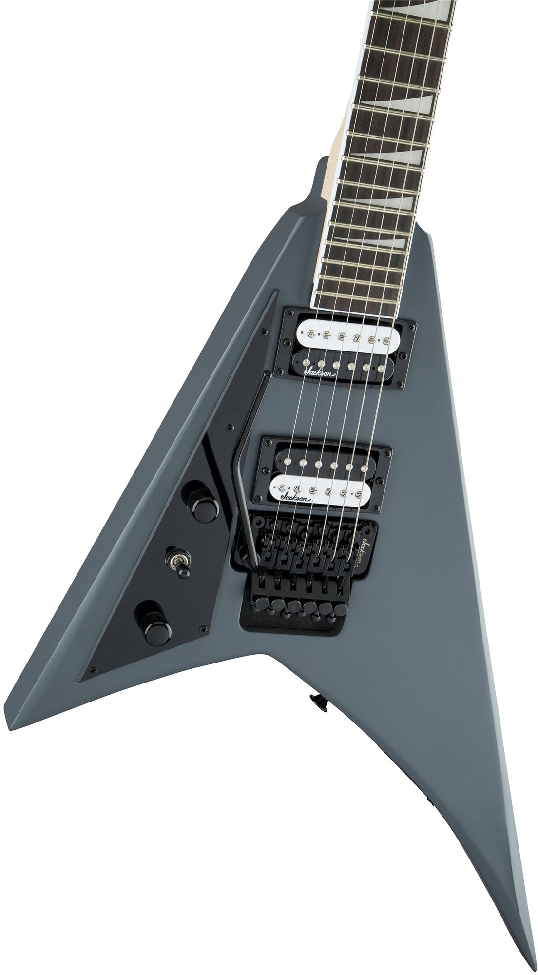 Jackson Rhoads JS32 Left-Handed Electric Guitar - Satin Gray w/ Instrument Cable