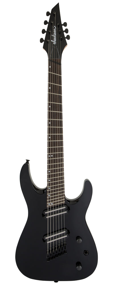 Jackson X Series Dinky Arch Top DKAF7 MS Electric Guitar - Gloss Black w/ Instrument Cable