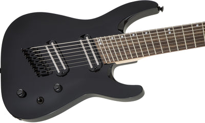 Jackson X Series Dinky Arch Top DKAF8 MS Electric Guitar - Gloss Black w/ Instrument Cable