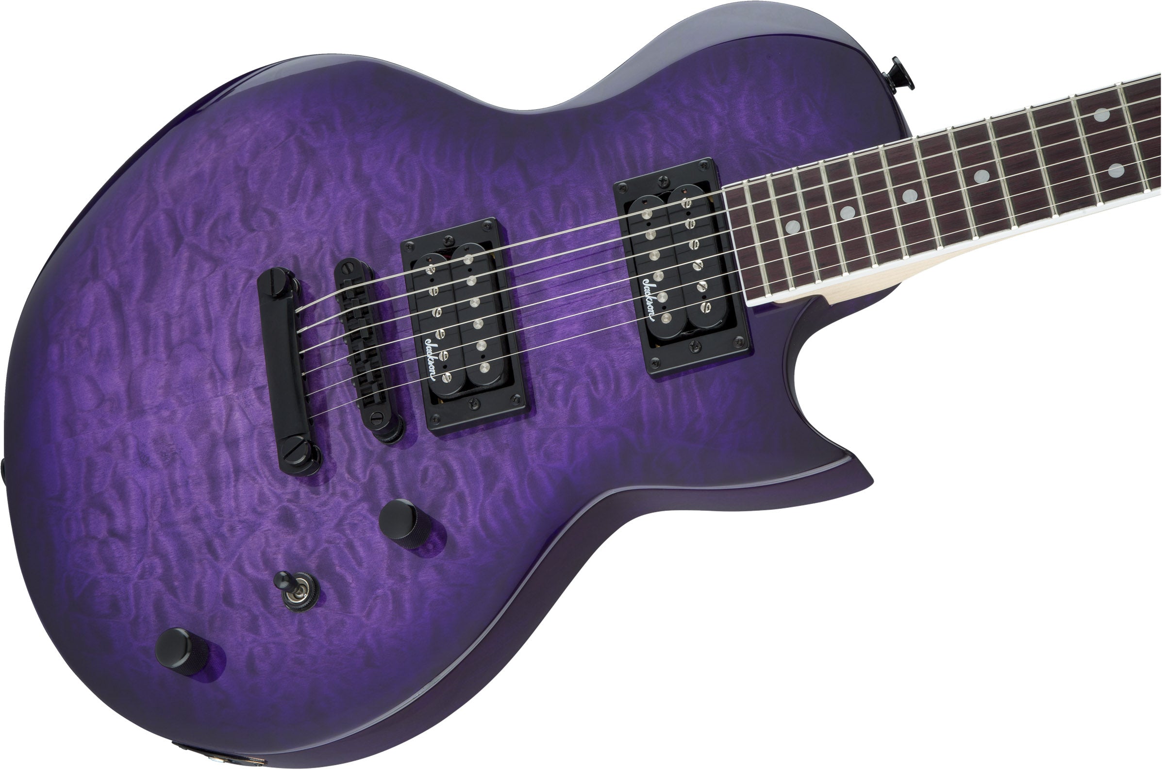 Jackson JS22Q Monarkh SC Electric Guitar - Transparent Purple Burst