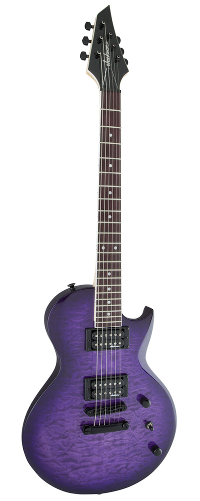 Jackson JS Series Monarkh SC JS22Q Electric Guitar - Transparent Purple Burst w/ Instrument Cable