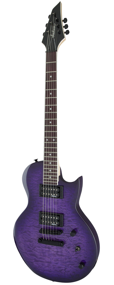 Jackson JS Series Monarkh SC JS22Q Electric Guitar - Transparent Purple Burst w/ Instrument Cable
