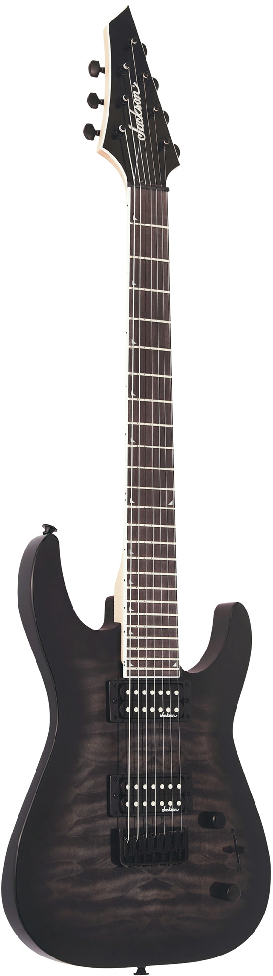 Jackson JS Series Dinky Arch Top JS22Q-7 DKA HT 7-String Electric Guitar - Transparent Black Burst