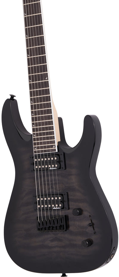Jackson JS Series Dinky Arch Top JS22Q-7 DKA HT 7-String Electric Guitar - Transparent Black Burst
