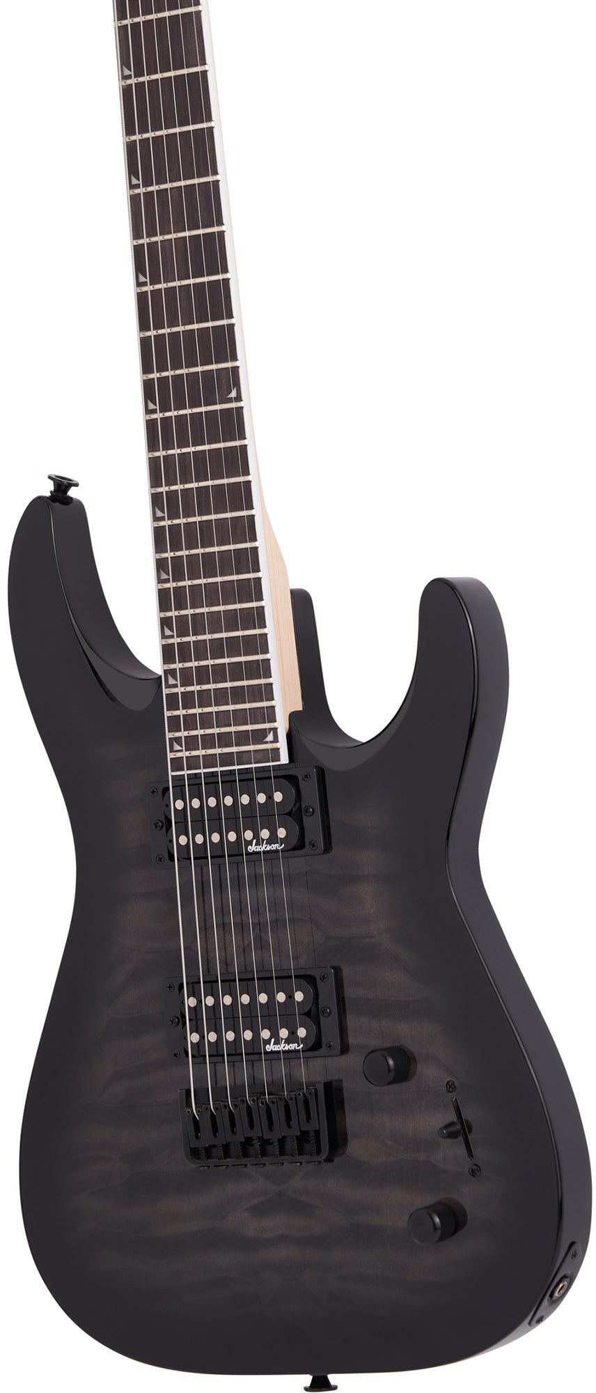 Jackson JS Series Dinky Arch Top JS22Q-7 DKA HT 7-String Electric Guitar - Transparent Black Burst