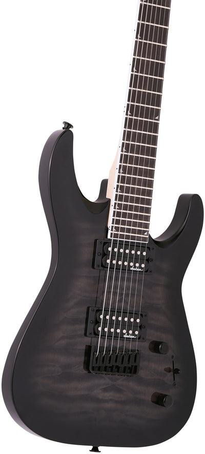 Jackson JS Series Dinky Arch Top JS22Q-7 DKA HT 7-String Electric Guitar - Transparent Black Burst