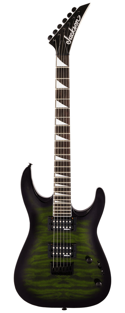Jackson JS Series Dinky Arch Top JS32Q DKA HT Electric Guitar - Transparent Green Burst w/ Instrument Cable