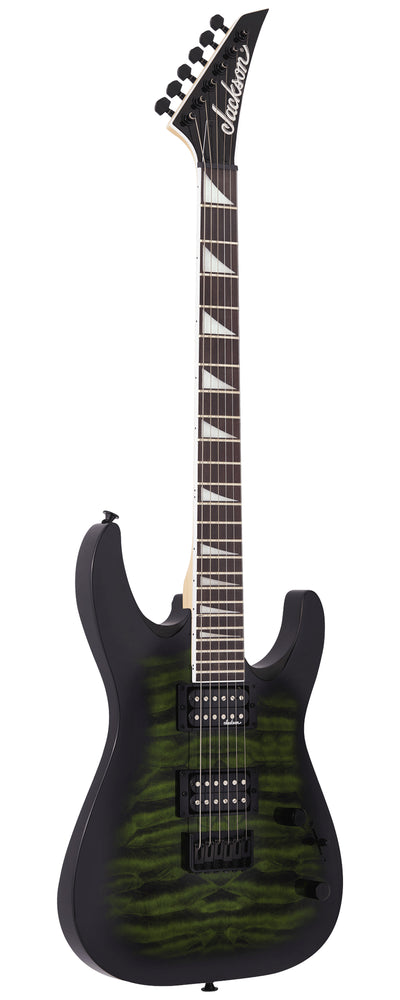 Jackson JS Series Dinky Arch Top JS32Q DKA HT Electric Guitar - Transparent Green Burst w/ Instrument Cable