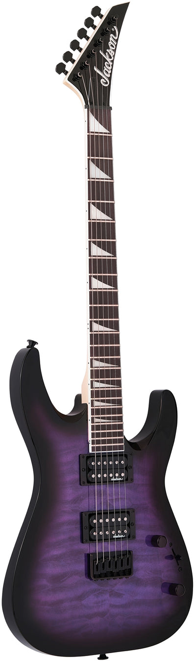 Jackson Dinky Arch Top JS32Q DKA HT Electric Guitar - Transparent Purple Burst w/ Instrument Cable
