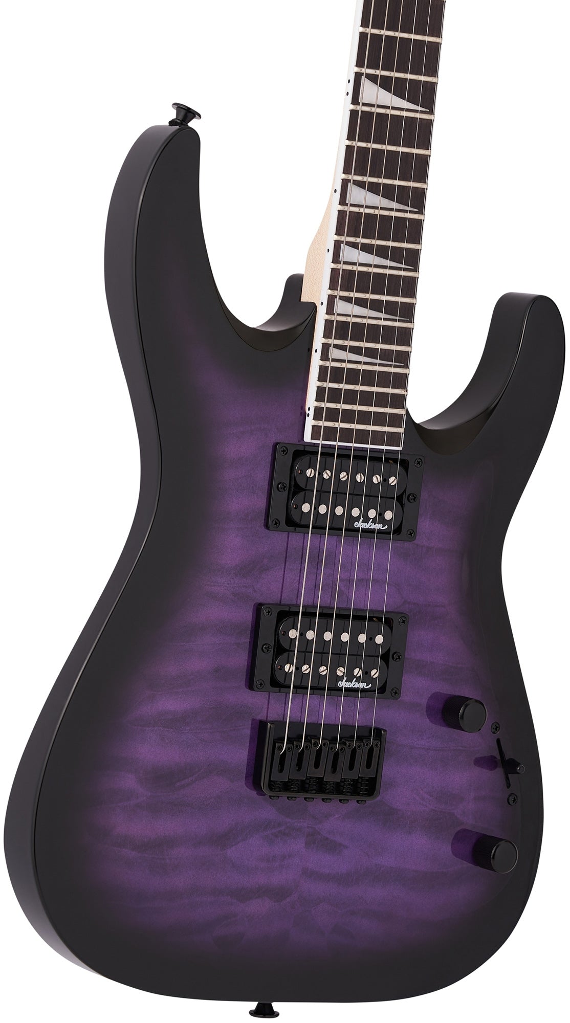 Jackson Dinky Arch Top JS32Q DKA HT Electric Guitar - Transparent Purple Burst w/ Instrument Cable